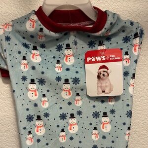 Snowman Print Dog Pajamas